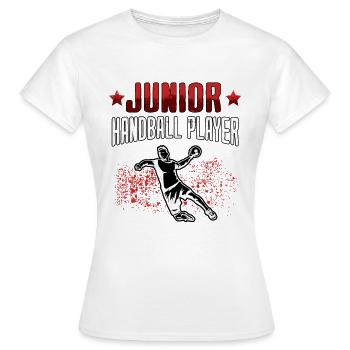 Handballeur Handballeur Junior Handballeuse - T-shirt Femme - blanc - Devant - AI Model Female 172 dark (172cm)