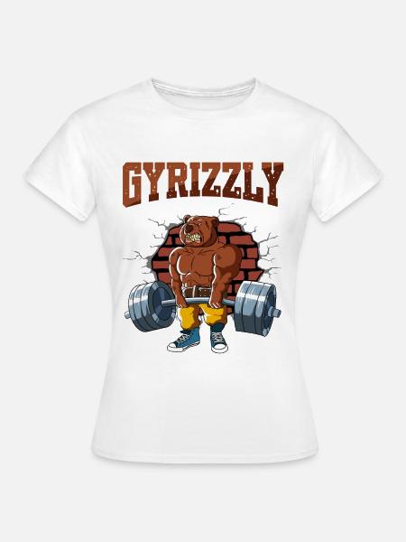 Fitness Training Pump Bear chez Deadlift Fitness - T-shirt Femme - blanc