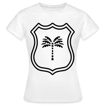 Armoiries de la palme - T-shirt Femme - blanc - Devant - AI Model Female 172 dark (172cm)