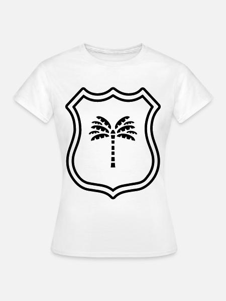 Palme Wappen - Frauen T-Shirt - Weiß