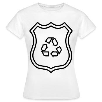 Armoiries de recyclage - T-shirt Femme - blanc - Devant - AI Model Female 172 dark (172cm)