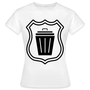 Armoiries de la poubelle - T-shirt Femme - blanc - Devant - AI Model Female 172 dark (172cm)