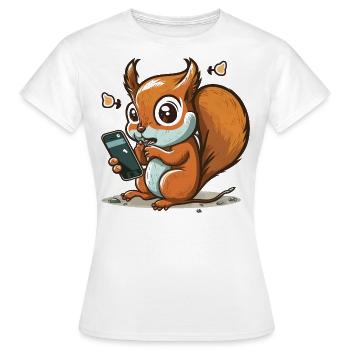 Scroll On, Squirrel! - Women's T-Shirt - white - Front - AI Model Female 172 dark (172cm)