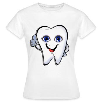 Zahnarzt Zahn - Frauen T-Shirt - Weiß - Vorne - AI Model Female 172 dark (172cm)