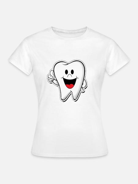 Zahn Zahnarzt Zähne - Frauen T-Shirt - Weiß