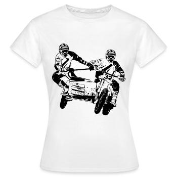 Sidecarcross - Seitenwagen Moto Cross - Frauen T-Shirt - Weiß - Vorne - AI Model Female 172 dark (172cm)