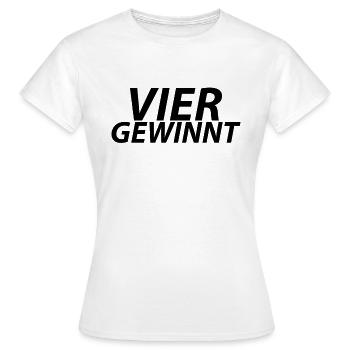 Vier gewinnt Schule Schul Motiv Schüler - Frauen T-Shirt - Weiß - Vorne - AI Model Female 172 dark (172cm)