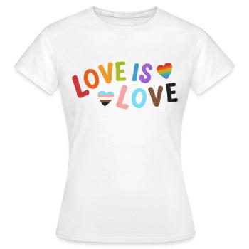 Love is Love - Frauen T-Shirt - Weiß - Vorne - AI Model Female 172 dark (172cm)