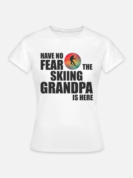 Der Ski Opa - Frauen T-Shirt - Weiß