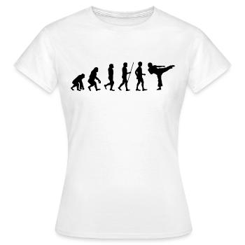 KARATE Evolution Arts Martiaux Kickboxing Bruce Lee - T-shirt Femme - blanc - Devant - AI Model Female 172 dark (172cm)