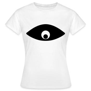 Auge beobachtet dich - Frauen T-Shirt - Weiß - Vorne - AI Model Female 172 dark (172cm)