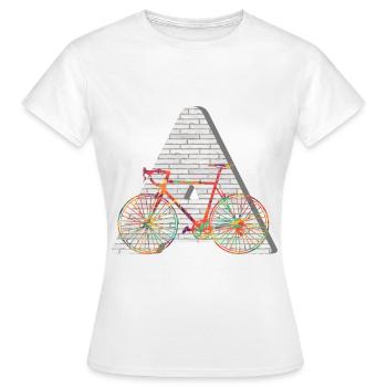 vélo e 249 a - T-shirt Femme - blanc - Devant - AI Model Female 172 dark (172cm)