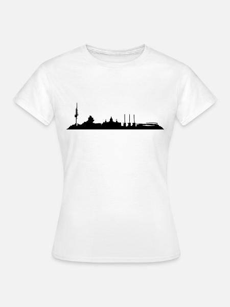 Hannover // Skyline // Silhouette // Skylineshirt - Frauen T-Shirt - Weiß