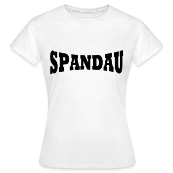 Spandau lettrage - T-shirt Femme - blanc - Devant - AI Model Female 172 dark (172cm)