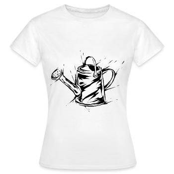 Arrosoir de pot de jardin - T-shirt Femme - blanc - Devant - AI Model Female 172 dark (172cm)