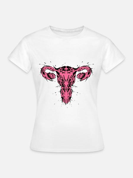 Feminismus Gebärmutter Uterus - Frauen T-Shirt - Weiß