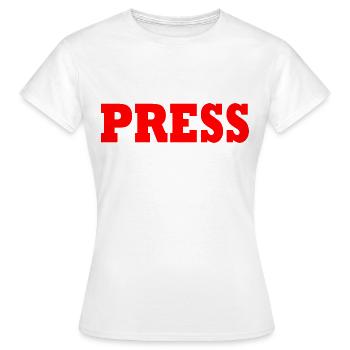 Press - T-shirt Femme - blanc - Devant - AI Model Female 172 dark (172cm)