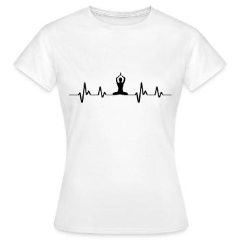 Yogaheartbeat - T-shirt Femme - blanc - Devant - AI Model Female 172 dark (172cm)