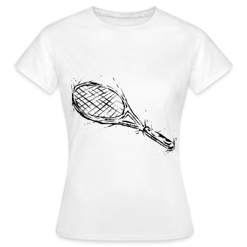 Raquettes de tennis - T-shirt Femme - blanc - Devant - AI Model Female 172 dark (172cm)