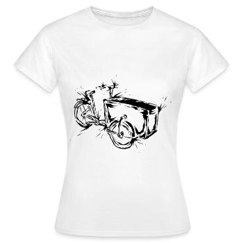 Cargo bike - Women's T-Shirt - white - Front - AI Model Female 172 dark (172cm)