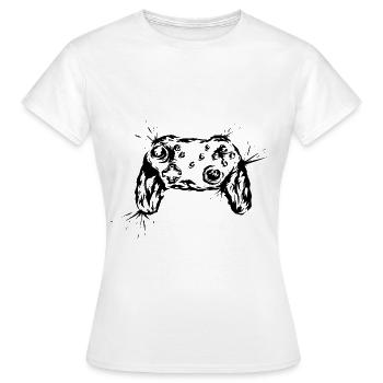 Gaming Controller - Women's T-Shirt - white - Front - AI Model Female 172 dark (172cm)