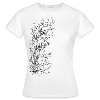 Jungle Flower, forest, summer, vacation, beach - Women's T-Shirt - white - Front - AI Model Female 172 dark (172cm)