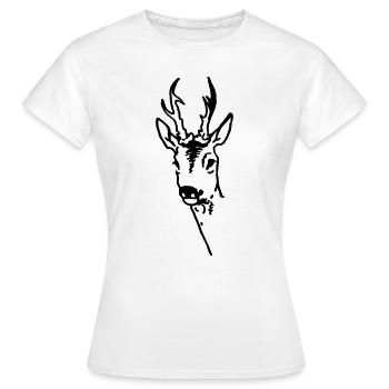 Rehbock - Frauen T-Shirt - Weiß - Vorne - AI Model Female 172 dark (172cm)
