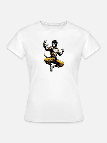 Kung Fu Affee - Frauen T-Shirt - Weiß