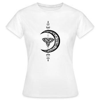 Mond Celtic Trinity Moon - Women's T-Shirt - white - Front - AI Model Female 172 dark (172cm)