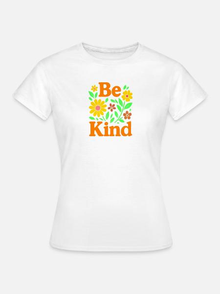 Fröhlicher Blumenausdruck für positive Stimmung - Frauen T-Shirt - Weiß