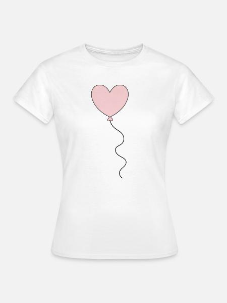 Valentinstag Pink Heart, Valentinstag - Frauen T-Shirt - Weiß