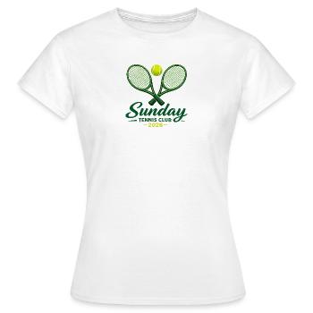 Sunday Tennis Club 2026 - Frauen T-Shirt - Weiß - Vorne - AI Model Female 172 dark (172cm)