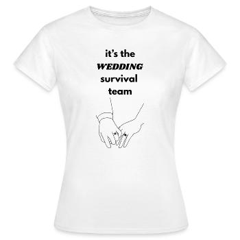 Zweisamkeit Linienkunst - Frauen T-Shirt - Weiß - Vorne - AI Model Female 172 dark (172cm)