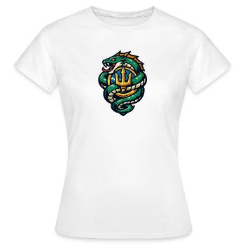 Dragon with Trident Emblem - Women's T-Shirt - white - Front - AI Model Female 172 dark (172cm)