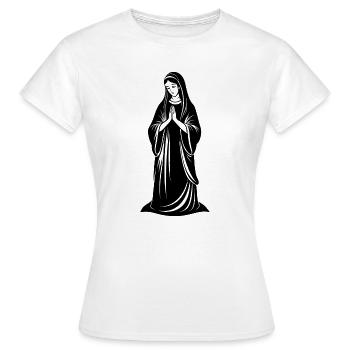 La Vierge Marie priant - T-shirt Femme - blanc - Devant - AI Model Female 172 dark (172cm)