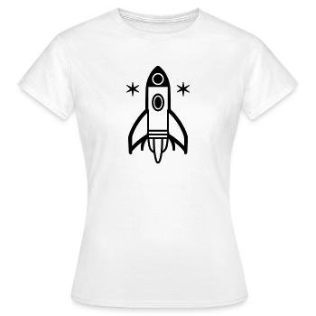 Rakete - Frauen T-Shirt - Weiß - Vorne - AI Model Female 172 dark (172cm)