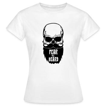 Fear the beard - Women's T-Shirt - white - Front - AI Model Female 172 dark (172cm)