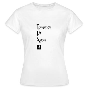 TDAH - T-shirt Femme - blanc - Devant - AI Model Female 172 dark (172cm)