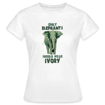 Elephant ivory - Women's T-Shirt - white - Front - AI Model Female 172 dark (172cm)