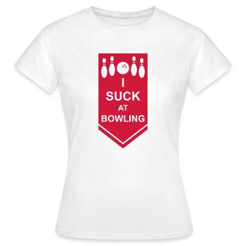 Je suis nul au bowling - T-shirt Femme - blanc - Devant - AI Model Female 172 dark (172cm)