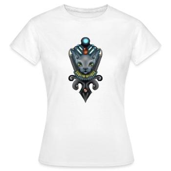 cat - Women's T-Shirt - white - Front - AI Model Female 172 dark (172cm)
