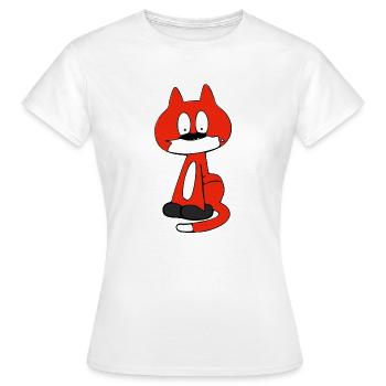 Mister cat - T-shirt Femme - blanc - Devant - AI Model Female 172 dark (172cm)