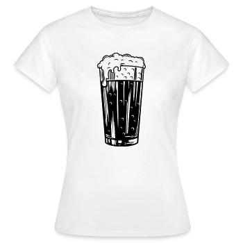 Bière - T-shirt Femme - blanc - Devant - AI Model Female 172 dark (172cm)