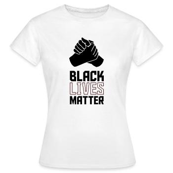 Mains Black Lives Matter - T-shirt Femme - blanc - Devant - AI Model Female 172 dark (172cm)