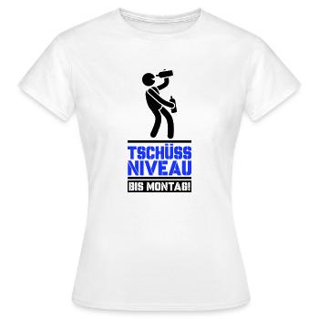Bye bye level until Monday - Women's T-Shirt - white - Front - AI Model Female 172 dark (172cm)