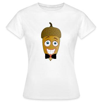 Eichel - Frauen T-Shirt - Weiß - Vorne - AI Model Female 172 dark (172cm)