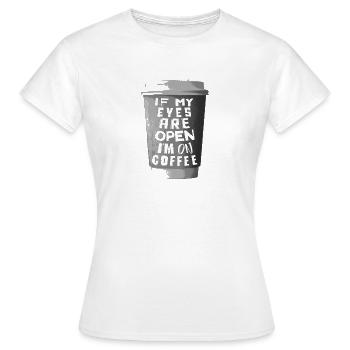 coffee junkie - T-shirt Femme - blanc - Devant - AI Model Female 172 dark (172cm)