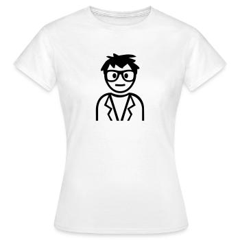 Nerd - Women's T-Shirt - white - Front - AI Model Female 172 dark (172cm)