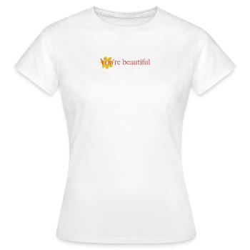 Tu es beau - T-shirt Femme - blanc - Devant - AI Model Female 172 dark (172cm)