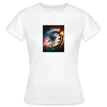 TIME TRAVELER'S - Women's T-Shirt - white - Front - AI Model Female 172 dark (172cm)